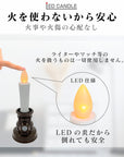 LEDろうそく&LED線香セット 火を使わないロウソク 電池式 蝋燭 仏壇用