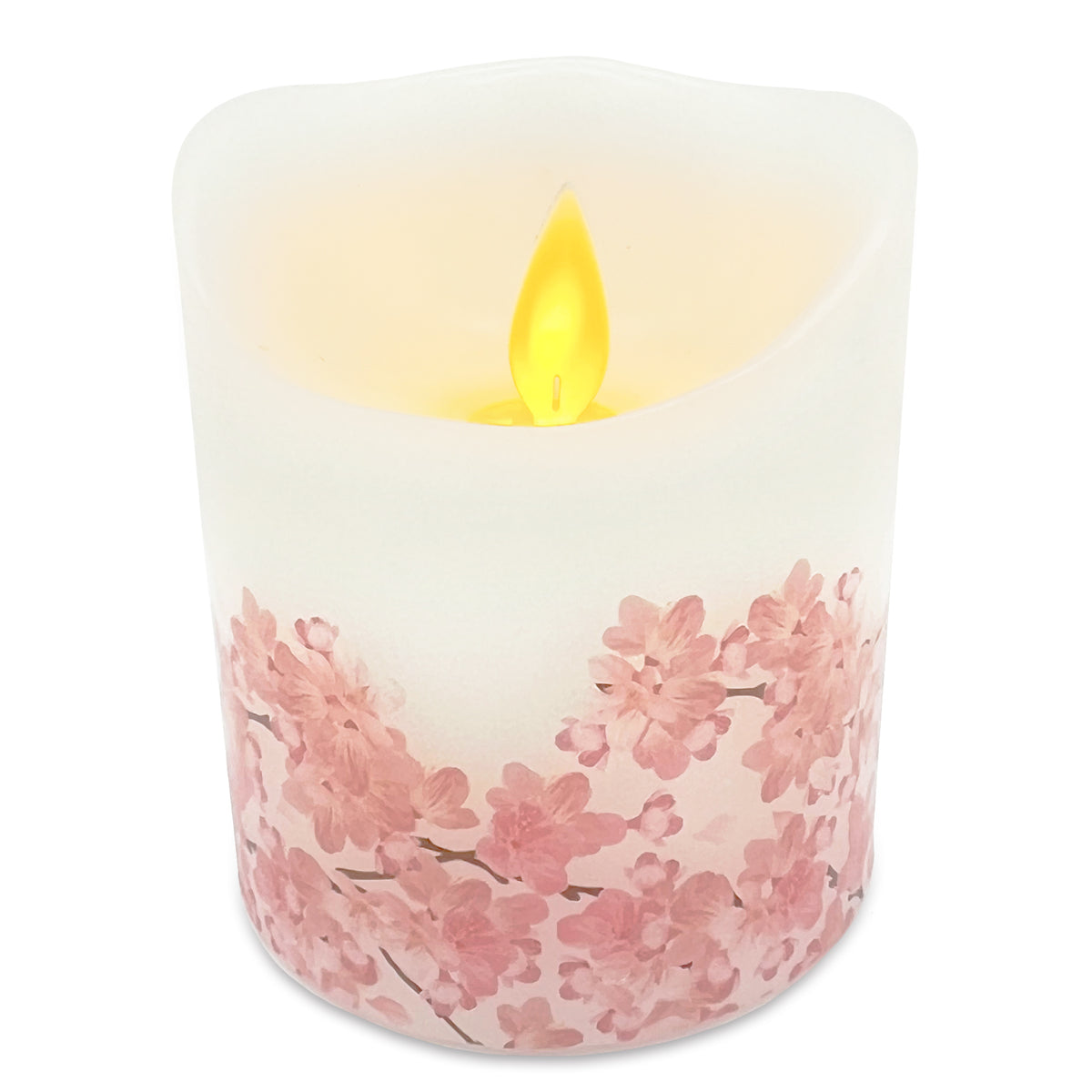 ゆらぐLEDろうそく キャンドル 電池式 LEDロウソク 蝋燭 仏壇用 桜