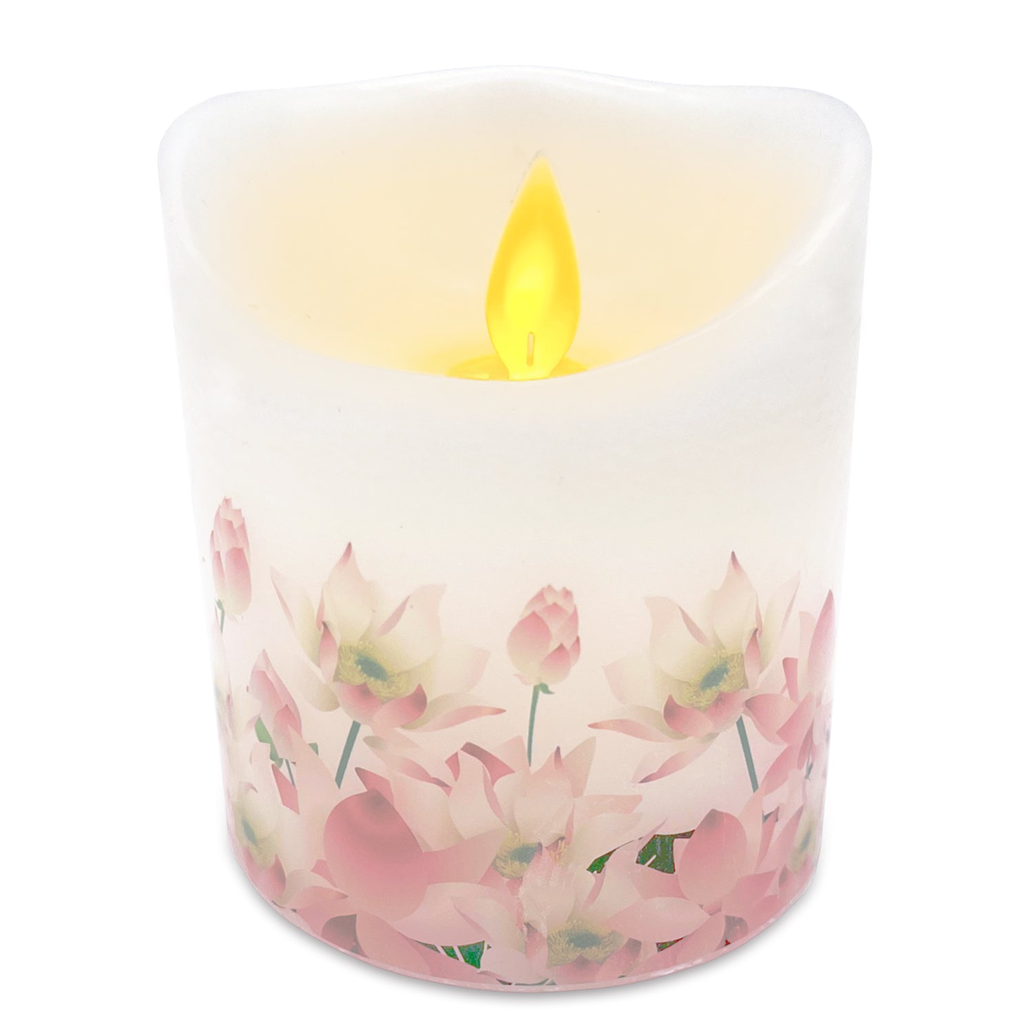 ゆらぐLEDろうそく キャンドル 電池式 LEDロウソク 蝋燭 仏壇用 蓮