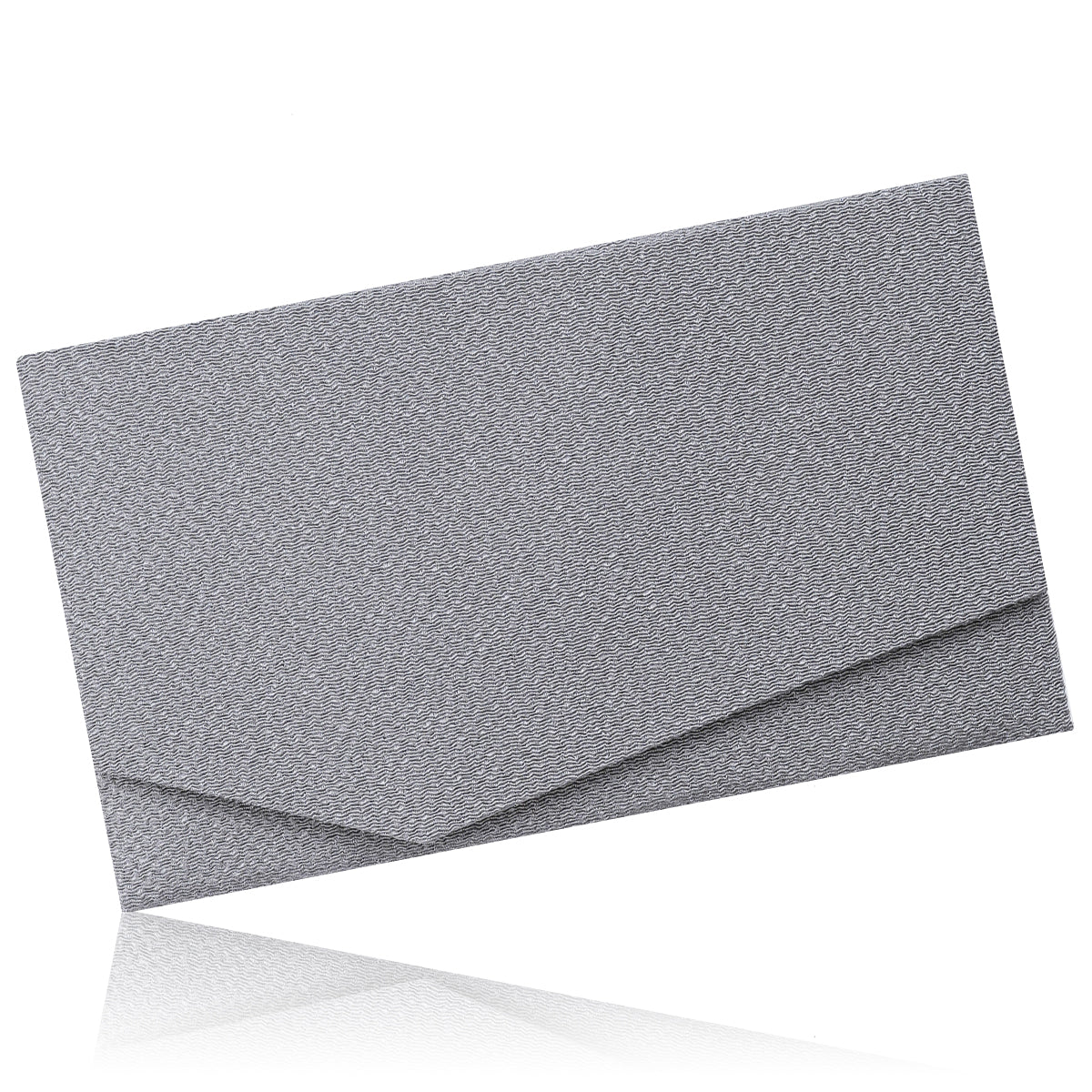 ふくさ 【老舗が制作】 慶弔両用 ちりめん 結婚式 お葬式 袱紗 祝儀袋 紫 冠婚葬祭マナーBOOK付 グレー