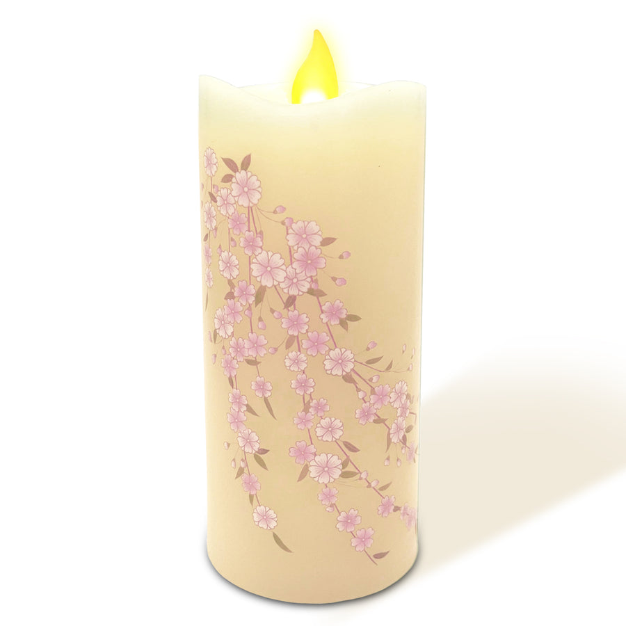 ゆらぐLEDろうそく コンパクト  キャンドル 電池式 LEDロウソク 蝋燭 仏壇用 しだれ桜