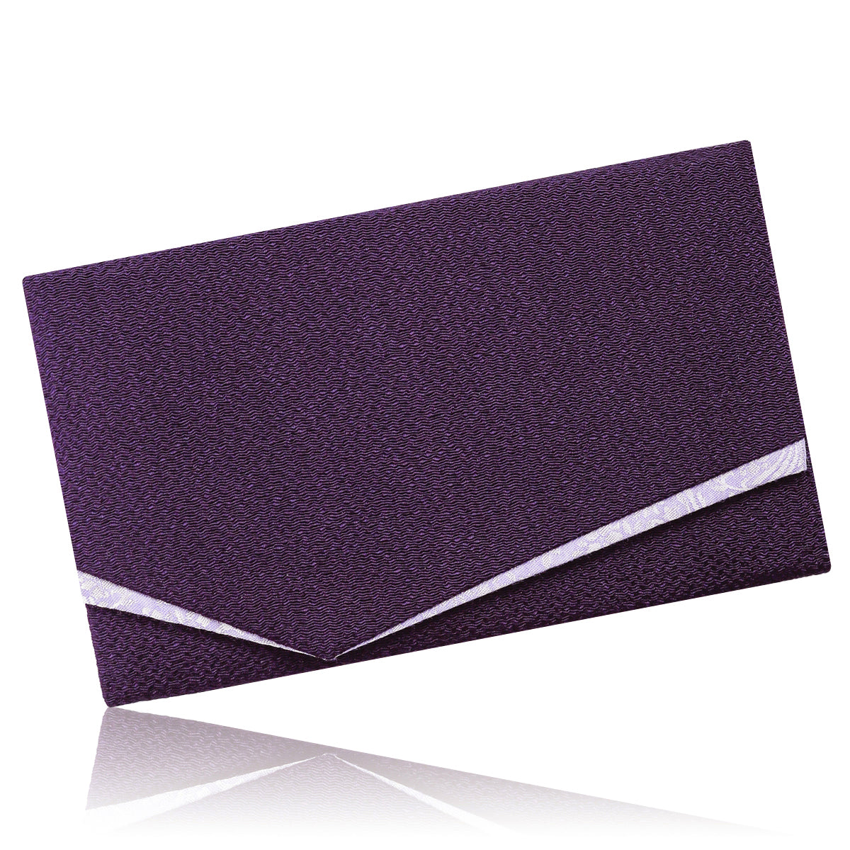 ふくさ 【老舗が制作】 慶弔両用 ちりめん 結婚式 お葬式 袱紗 祝儀袋 紫 冠婚葬祭マナーBOOK付 古都