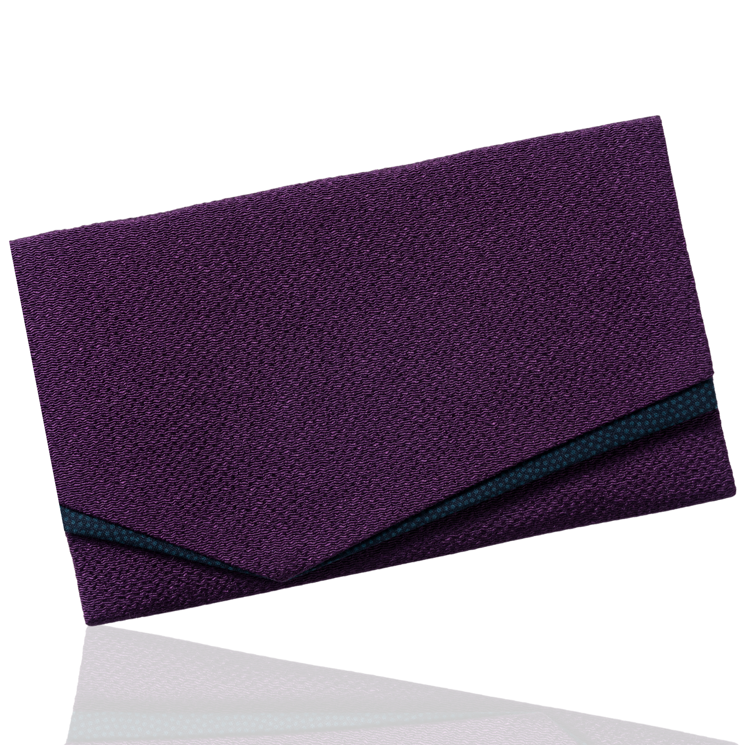 ふくさ 【老舗が制作】 慶弔両用 ちりめん 結婚式 お葬式 袱紗 祝儀袋 紫 冠婚葬祭マナーBOOK付 鮫小紋