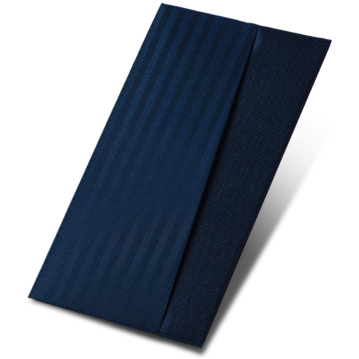 スマートふくさ 【京都老舗が制作】 慶弔両用 ちりめん 結婚式 お葬式 袱紗 祝儀袋 紫 冠婚葬祭マナーBOOK付 ダブル ストライプネイビー